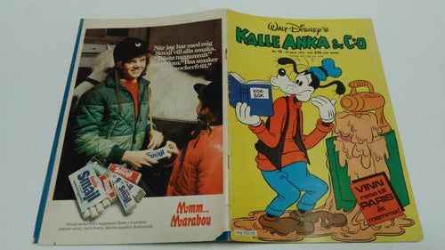 Kalle Anka 1976 nr 18 med blank Målarbild Vinn en resa till Paris åt mamma. VG