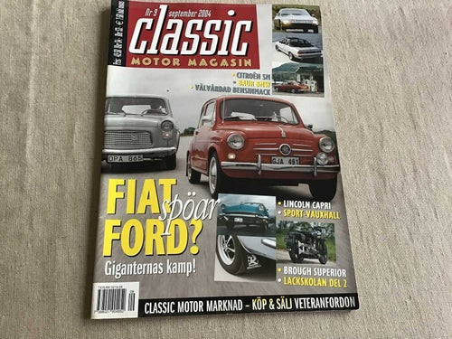 CLASSIC MOTOR NR 9 2004 CITROËN SM,BMW 323,BROUGH,JAMESEN MC,BENSINMACK KLÖVSJÖ