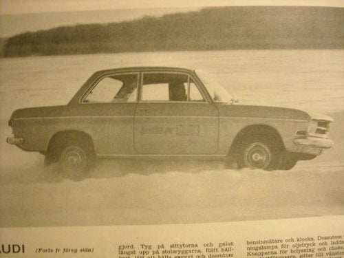 test av nya Audi från 1966