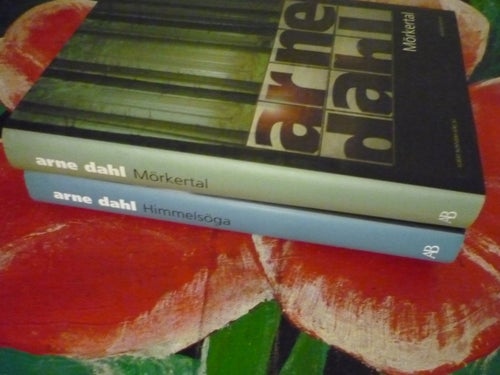 BOK, 2 STYCKEN BÖCKER AV ARNE DAHL, HIMMELSÖGA, MÖRKERTAL