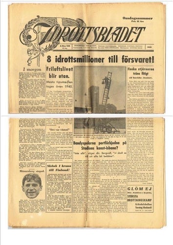 IDROTTSBLADET 1939 (30) Nr 134 - 15 november