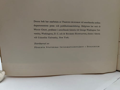 Förenta Staternas historia Från vildmark till stormakt, bok, Very Fine plus, SM
