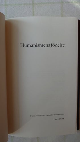 Humanismens födelse. Bergman, Anders. 2016.