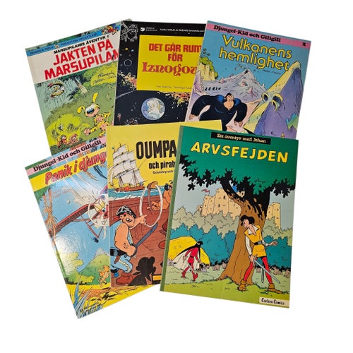 Seriealbum - 6 st (Marsupilami, Iznogoud m.fl)