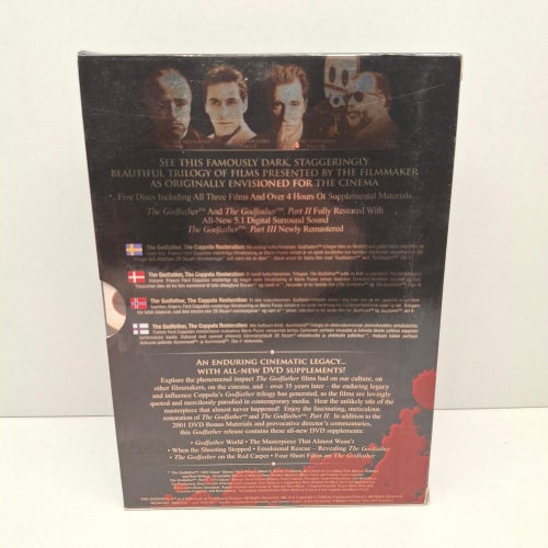 The Godfather x3 - Region 2, DVD-Box, Svensk text, Fint skick