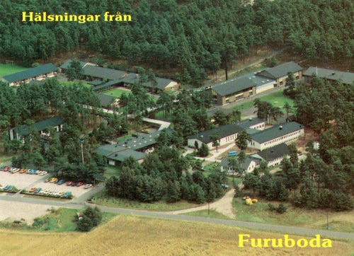 Vykort Furuboda kursgård Flygbild