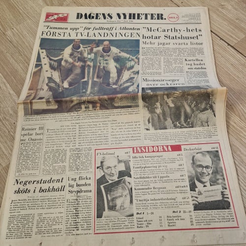 Dagens Nyheter Tidning 7 Juni 1966