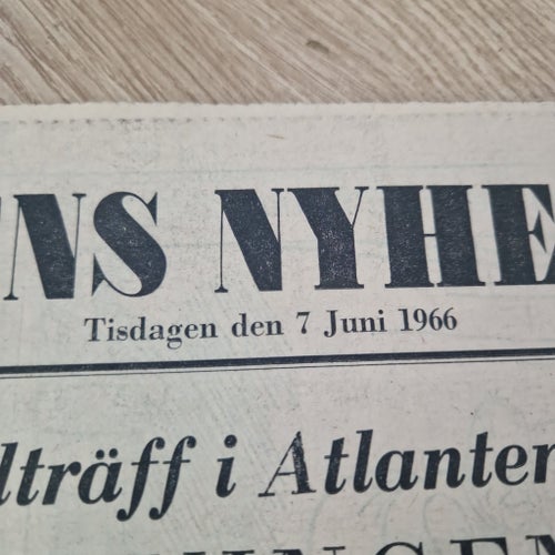 Dagens Nyheter Tidning 7 Juni 1966
