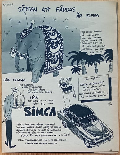 Härlig annons Simca, Rit-Ola