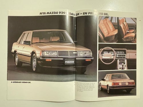 NYA MAZDA 929 SEDAN 1984 BROSCHYR 19 SID MKT FIN!