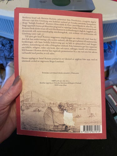 1745-1748 Journal hållen på Resan till Canton i China av Israel Reinius, 1939