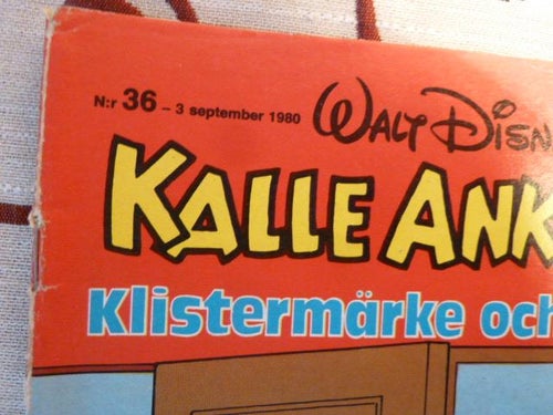 KALLE ANKA & C:O NR36, 03/09/1980,