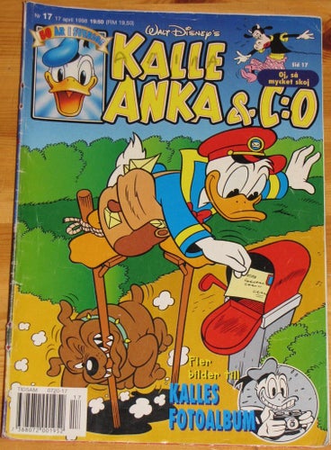 Walt Disney Kalle Anka serietidning nr 17 1998 roliga serier tidning samlare