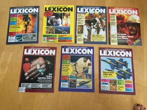 Månadsmagasinet Lexicon 1992–1994 – 7 nummer
