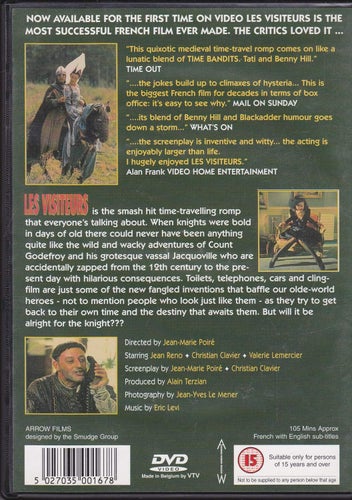 DVD / Les Visiteurs / Jean Reno, Christian Clavier / Ej sv. text / Nära nyskick