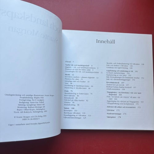 VILT- OCH LANDSKAPSVÅRD Svante Morgan 1991