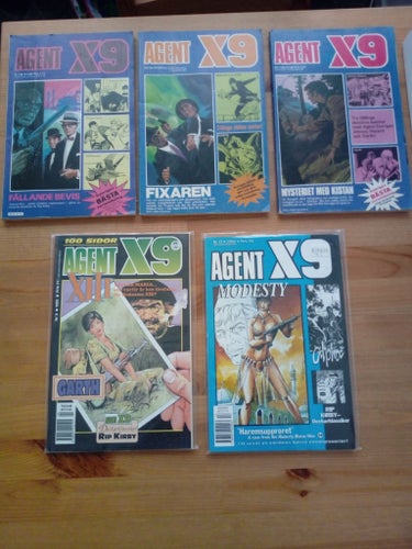31 blandade serietidningar, Agent X9, Fantomen, Serienytt, Bamse, Blondie m.fl
