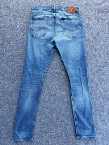 Lee Luke Jeans – W34 L34 – Blå – Stretch – Slim Tapered