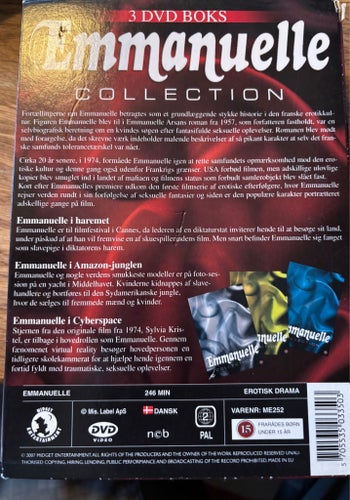Emmanuelle Collection 3 DVD Box med Sylvia Kristel, Monique Gabrielle, Natalie