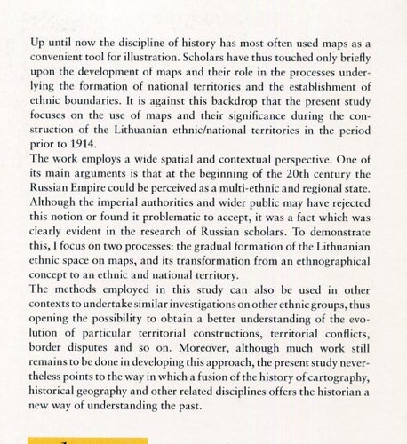 Constructing Lithuania – ethnic mapping in tsarist Russia 1800–1914