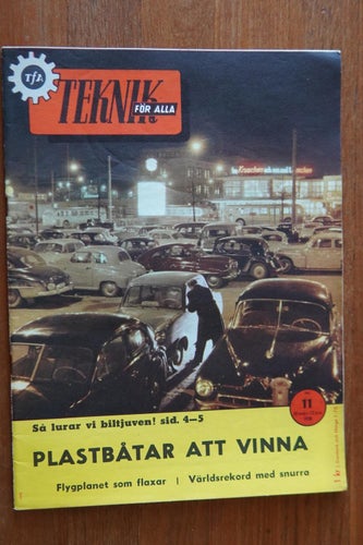 Teknik för alla 1958/11, Volvo Duett, Mercedes 190 SL annons