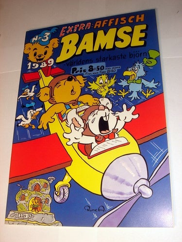BAMSE 1989 3 (svensk) NY OLÄST m AFFISCH
