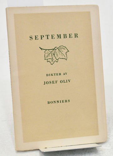 September : dikter / av Josef Oliv