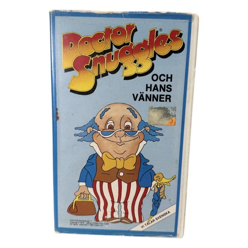 Doctor Snuggles Och Hans Vänner VHS Barnfilm Svenskt Tal 90 Min 1988