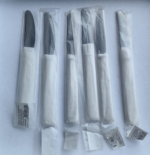 Georg Jensen Silver Plated 6 Long Handles Dinner Knives in MERMAID Pattern