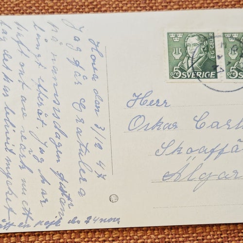 Hova Prostgård postgånget 1947