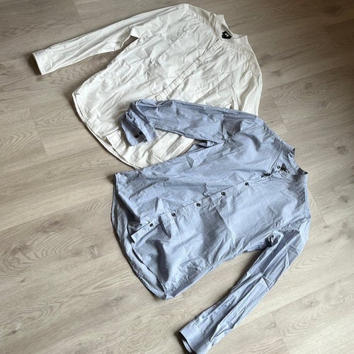 H&M Långärmade Skjortor 2-pack stl S herr skjorta
