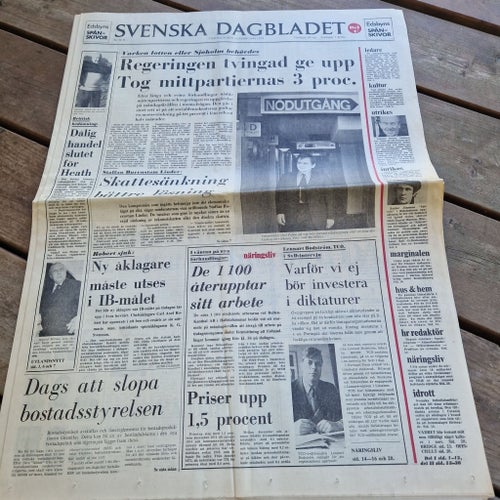 Svenska Dagbladet Tidning från 1974