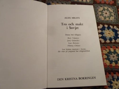 TRO OCH MAKT I SOVJET, A. MILITS, 1973,  BÖCKER