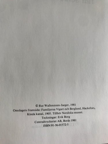 MAT TILL VARDAGS OCH FEST NÄR SEKLET VAR UNGT Rut Wallensteen-Jaeger 1981