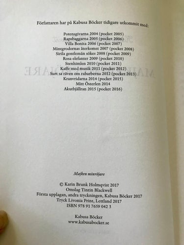 MAJKEN MINRÖJARE + SURT SA RÄVEN OM RABARBERNA Karin Brunk Holmqvist