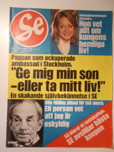 SE Nr. 1 1975 Alexandra Charles Gunnar Wiklund Sten & Stanley Lasse Lönndahl