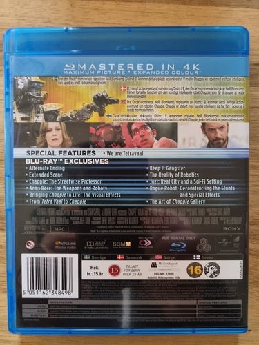 CHAPPIE - HUGH JACKMAN (BLU RAY - SVENSKT TEXT)