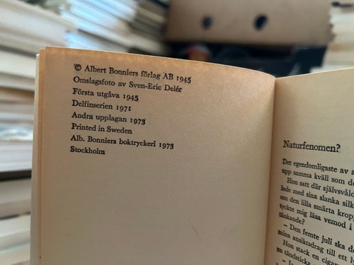 I dag röd av Stieg Trenter, bok, Very good plus