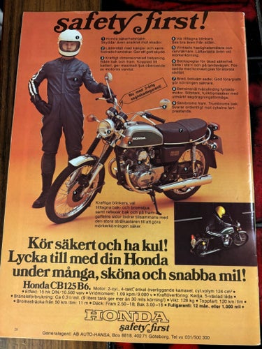 Honda CB125 B6 1976 annons