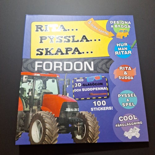 Pusselbok Rita... Pyssla... Skapa... Fordon