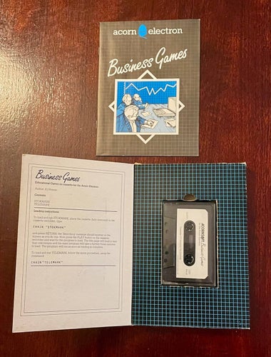 Acorn Electron Spel Game - Business Games Fint Skick Super Rare