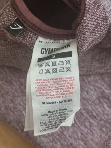 Gymshark Träningsset Långärmad Topp och Leggings Lila Strl S