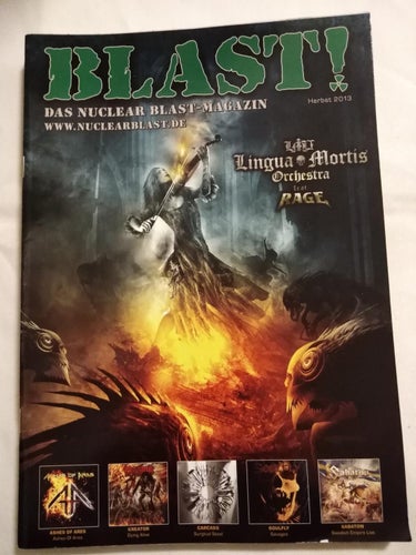 Blast! Das Nuclear Blast-Magazin Herbst 2013 Asp Kreator Watain Sabaton Very Fin