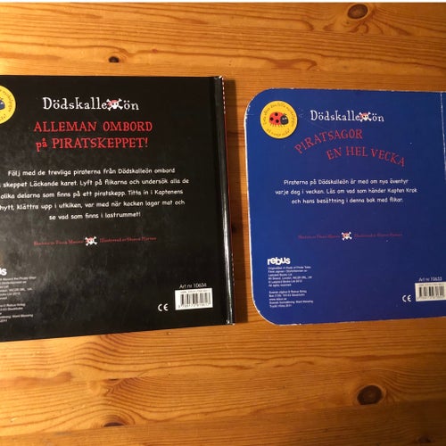 Två småbarnsböcker med hårda sidor