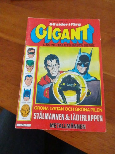 Gigant Nr 7 1979 Stålmannen Läderlappen