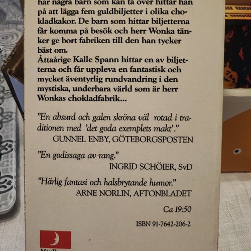 Kalle och Chokladfabriken av Roald Dahl, 1989