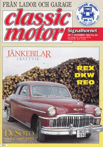 Classic 1989-11 DKW..MB 280 SL Pagoda..Rättvik..DeSoto..REX