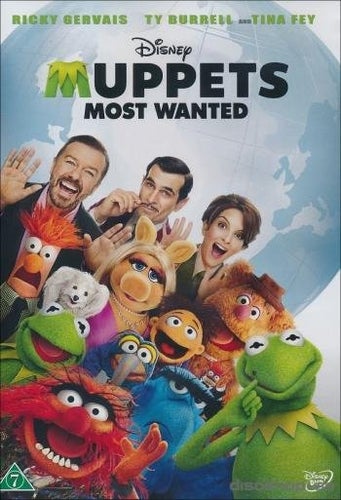 Muppets Most Wanted (2014) James Bobin med Ricky Gervais och Tina Fey.