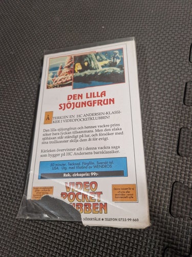 Den lilla sjöjungfrun - videopocket klubben VHS raritet