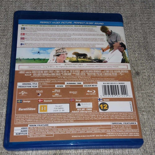Out Of Africa - Blu-Ray